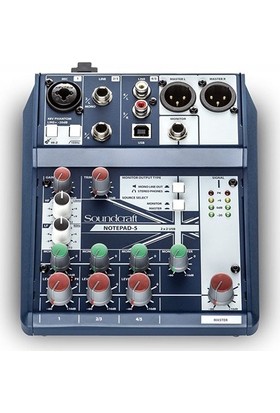 Soundcraft Notepad 5 Channel Desktop Mixer With Usb