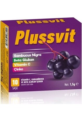 Plussvit Sambucus Nigra Beta Glukan Vitamin C Çinko 10 Şase