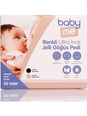 Baby Me Renkli Ultra Ince Jelli Göğüs Pedi 50'Li