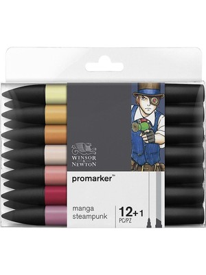 Winsor & Newton Promarker 12+1 Manga Steampunk Seti