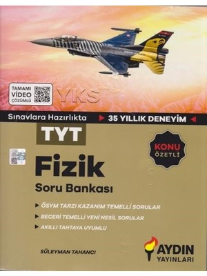 Aydın Yayınları YKS TYT Fizik Soru Bankası Üniversite Hazırlık Süleyman Tahancı
