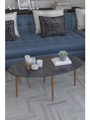 Remaks Istanbul Orta Sehpa Orta Masa  - Siyah Mermer