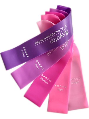 Leyaton Latex Aerobik Bandı 5'li Set (New Color) Özel Çantalı