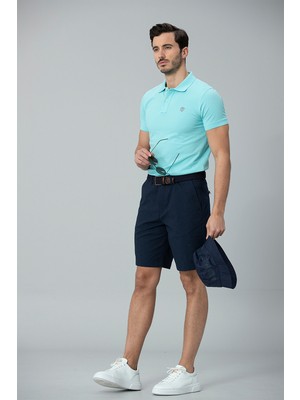 Lufian Laon Spor Polo Erkek Tişört Aqua