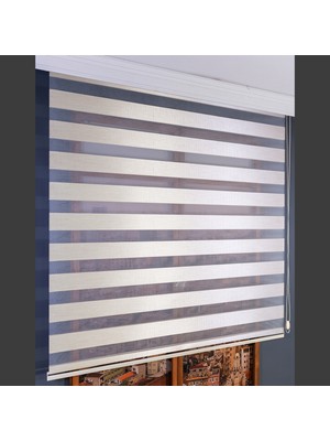 Anıper Zebra Perde Krem Kalın Hasır Bamboo 80 x 200 cm