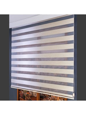 Anıper Zebra Perde Krem Kalın Hasır Bamboo 80 x 200 cm