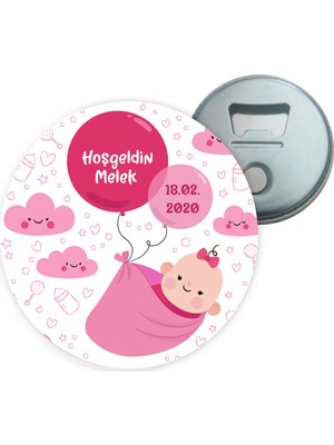 Grafilli Design Kişiye Özel Hoşgeldin Bebek Magnet Açacak (10 Adet)