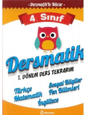 Atlı Karınca Yayıncılık 4.sınıf Dersmatik'le Tekrar 1.dönem Ders Tekrarı