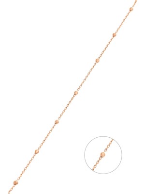 By Barun Toplu Gümüş Zincir Bileklik Rose