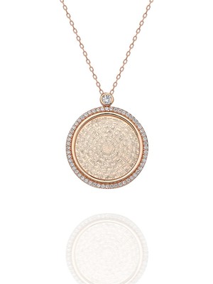 Nereze 925 Ayar Gümüş Rose Esmaül Hüsna Kadın Gümüş Kolye