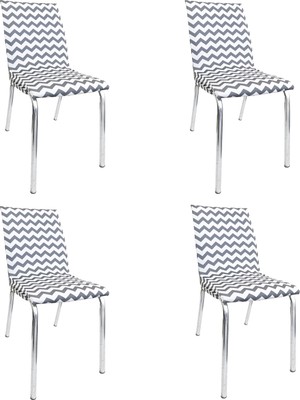 Alya Home Art Sandalye Kılıfı - Moderna Soft Mutfak Tipi 4'lü Set