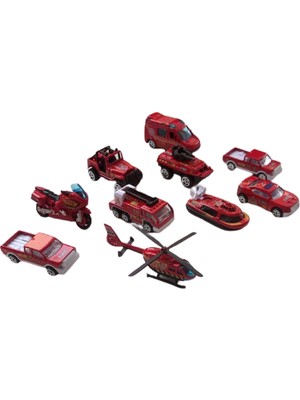 MEGA Die Cast Metal Itfaiye Araçları Seti - 10'lu
