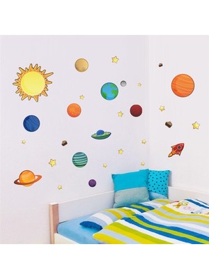 Kt Decoration Mars Güneş Sistemi Dünya ve Gezegenler Duvar Sticker