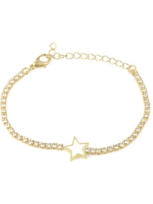 Forentina Altın Kaplama Mineli Yıldız Bileklik