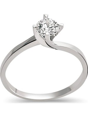 Bilezikhane Altın Tektaş Yüzük Kıvrımlı Model 2.00 Gram