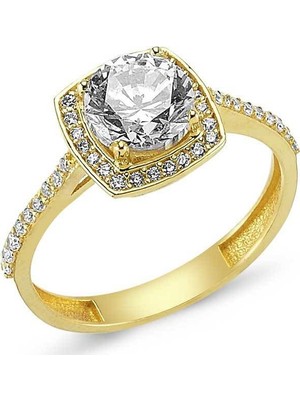 Bilezikhane 14 Ayar Altın Yüzük Kenar Taşlı 3.00 Gram