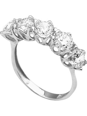 Bilezikhane 14 Ayar Beyaz Altın Swarovski Beştaş 3.25 Gram