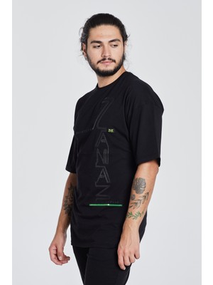 Zanaz ErkekBaskılı Özel Tasarım Oversize T-Shirt