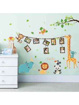 Kt Decoration  Bebek Odası Resim Fotoğraf Çerçeveli Hayvanlar Duvar Sticker