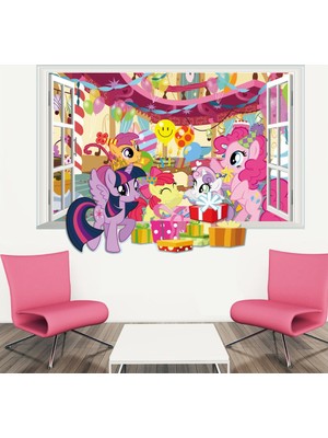 Kt Decoration  Pony Doğumgünü Partisi Bebek ve Kız Çocuk Odası Duvar Sticker