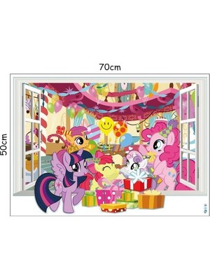 Kt Decoration  Pony Doğumgünü Partisi Bebek ve Kız Çocuk Odası Duvar Sticker