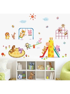Kt Decoration Oyun Parkı Sevimli Hayvanlar Bebek Odası Duvar Süsü