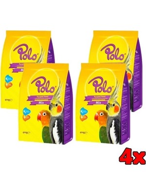 Polo Paraket Sultan Cennet Papağanı Yemi 400 gr x 4 Adet