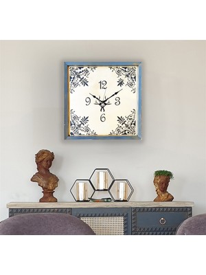 Markakanvas Ahşap  Altın Duvar Saati 50x50cm