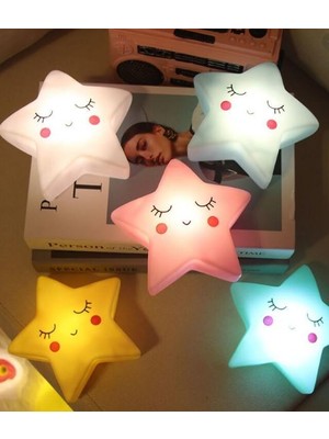 Mobgift LED Gece Lambası Silikon Yıldız - Beyaz
