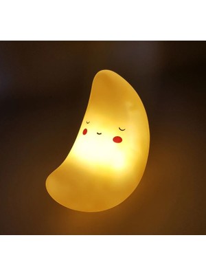 Mobgift LED Gece Lambası Silikon Ay - Sarı
