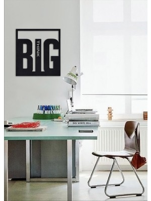 İnnova Metal Think Big Metal Duvar Tablosu 45 x 55 cm