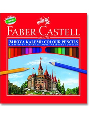 Faber-Castell Kuru Boya 24'lü Renkli Kalem Seti Çizim İçin 24 Parça Kalem
