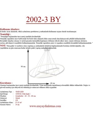 Eray Aydınlatma 2002-3 Beyaz LED Avize