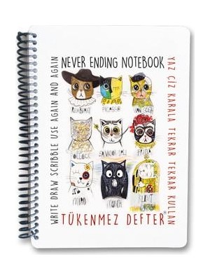 Akademi Çocuk Tükenmez Not Defteri-2 RESSAM KEDİLER - 15x21cm