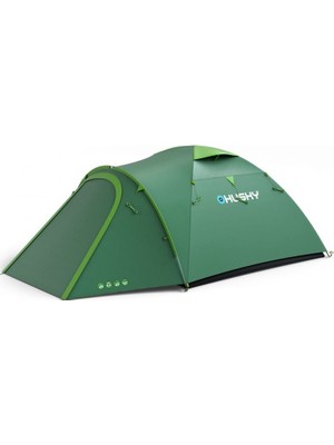 Husky Bizon Yeşil 4 Kişilik Çadır Su Geçirmez 3000 mm 185 Polyester Malzeme ile