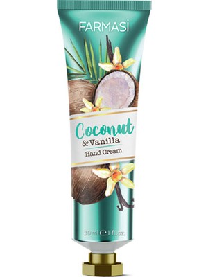 Farmasi Hindistan Cevizi & Vanilya El Kremi İpeksi Yumuşaklık 30 ml Nemlendirici