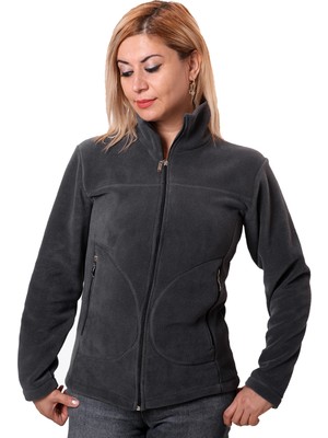 Yakamor Kadın Polar Mont Füme Hafif Nefes Alan Kumaş ile Kış ve Dış Mekan Kullanımı İçin