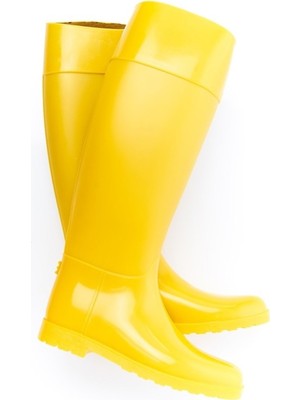 Luvi Sarı Binici Model Yağmur Çizme Sarı