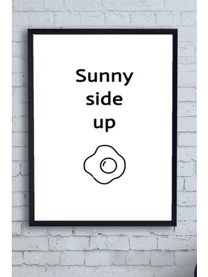 Postermanya Sunny Side Up Mutfak Çerçeveli Tablo  21 x 30 cm