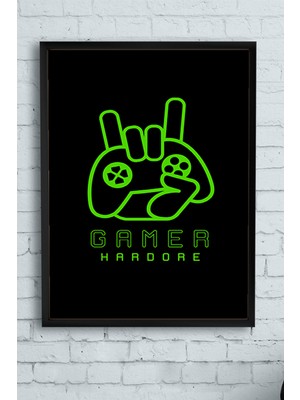 Postermanya Gamer Oyun Çerçeveli Tablo  21 x 30 cm