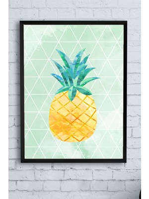 Postermanya Ananas Mutfak Çerçeveli Tablo  21 x 30 cm