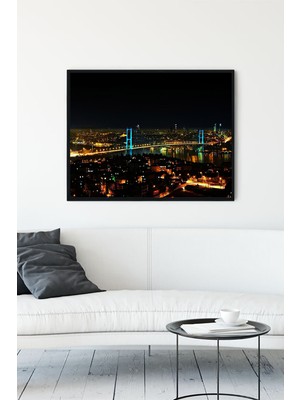 Postermanya İstanbul Boğazı Manzara Çerçeveli Tablo 3  21 x 30 cm