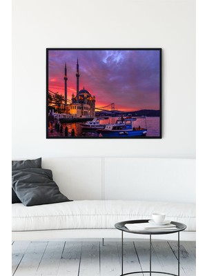 Postermanya İstanbul Boğazı Manzara Çerçeveli Tablo  21 x 30 cm