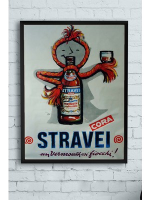 Postermanya Stravei Vintage Çerçeveli Tablo  21 x 30 cm