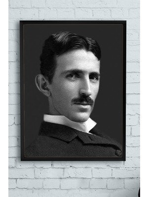 Postermanya Nikola Tesla Bilimsel Çerçeveli Tablo 5  21 x 30 cm