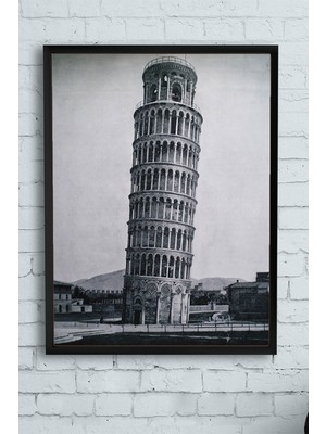 Postermanya Pisa Kulesi Manzara Çerçeveli Tablo  21 x 30 cm