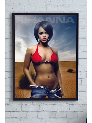 Postermanya Rihanna Çerçeveli Tablo 4  21 x 30 cm