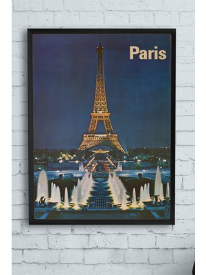 Postermanya Paris Vintage Çerçeveli Tablo  21 x 30 cm