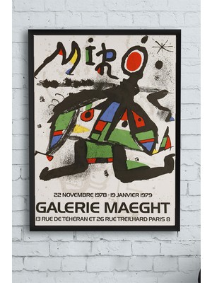 Postermanya Joan Miro - Orig Art Sanatsal Çerçeveli Tablo  21 x 30 cm