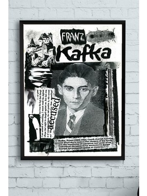 Postermanya Franz Kafka Çerçeveli Tablo  21 x 30 cm